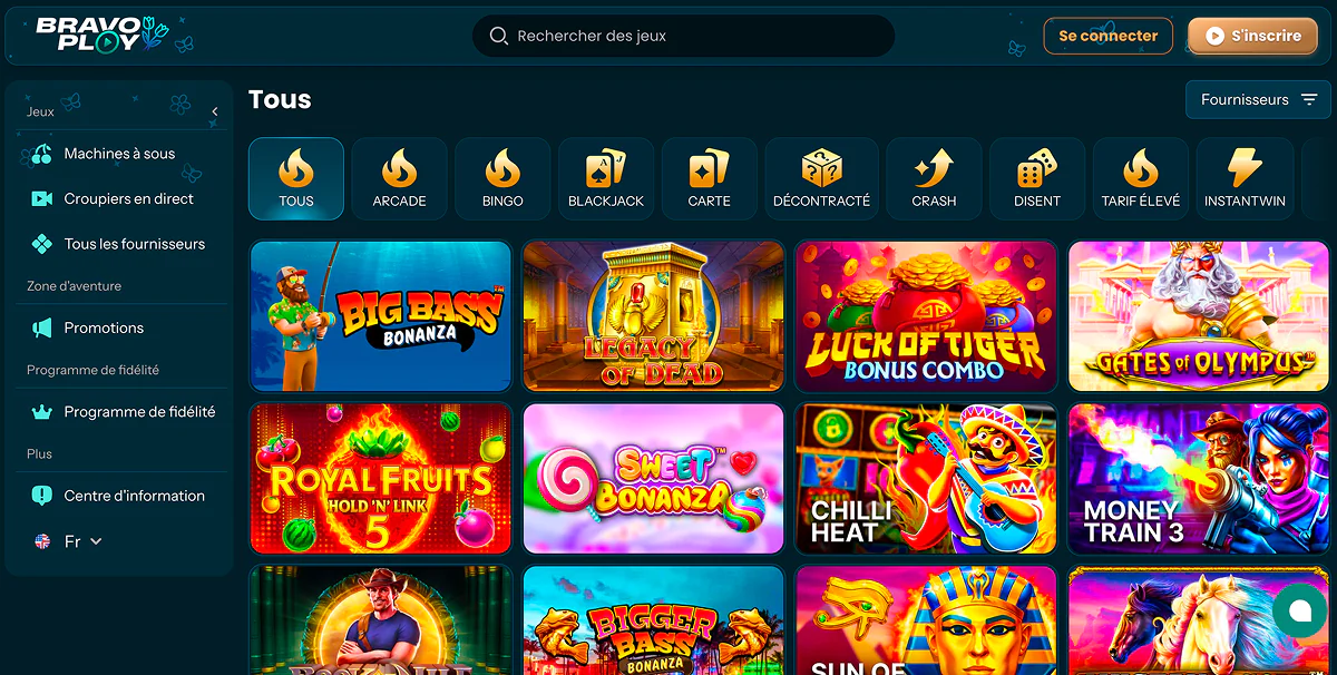Slots de Casino Online BravoPlay