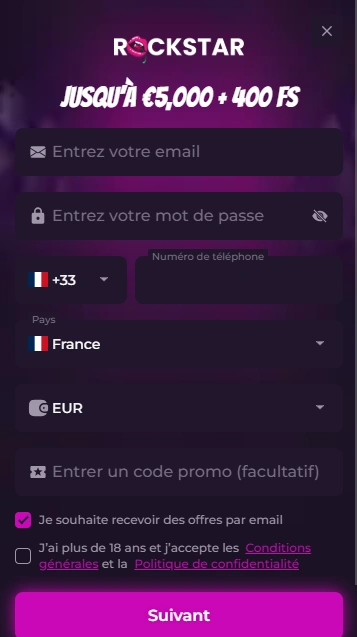 Log In à Star Rock Casino App {{ now().format('Y') }} pour Joueurs en FR